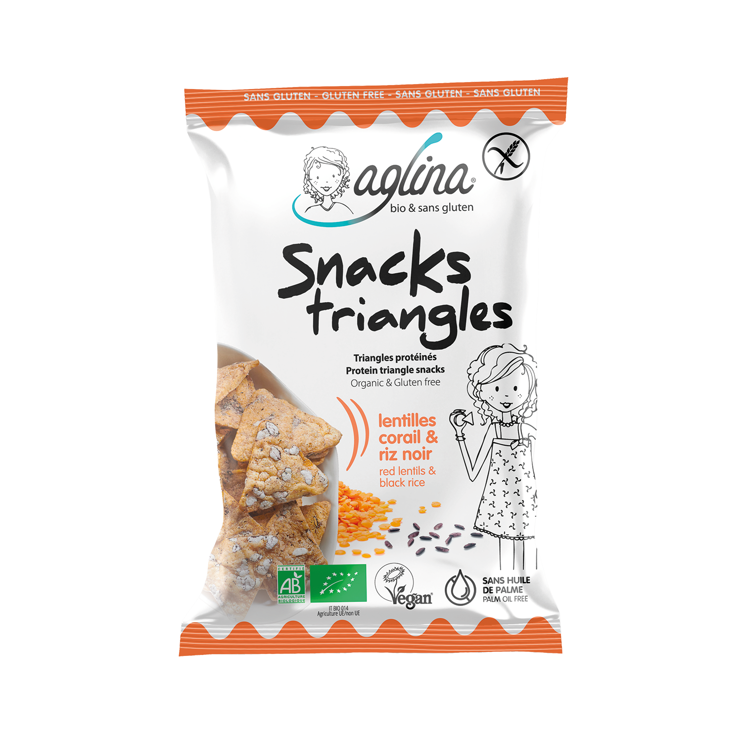TRIANGLES prot�in�s lentilles corail & riz noir